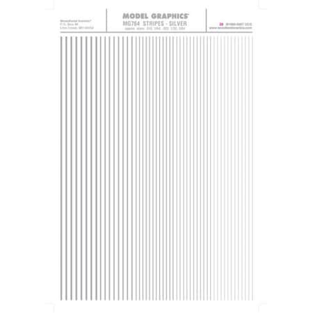 Woodland Scenics Stripes Dry Transfer Decals, Silver WOO764